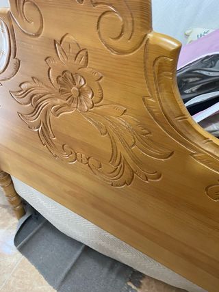 Cabecero de roble para cama de 90
