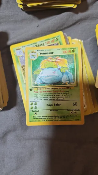 Carta Pokémon Venusaur 1 edicion base (rara)