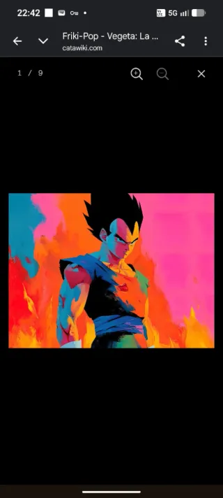 Vegeta Fuego y Linaje Lienzo Ed. Limitada XL