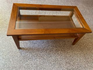 Mesa de centro madera y cristal