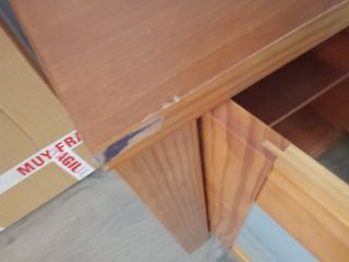 Mueble TV madera y cristal