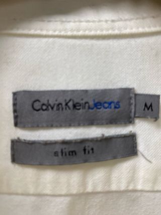 Camisa Calvin Klein Blanca Manga Larga