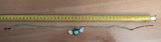 Collar corazón con alas y cuentas