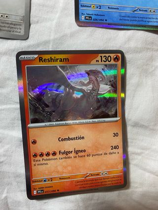 Lote 8 Cartas Pokémon - Suicune & Reshiram Holo