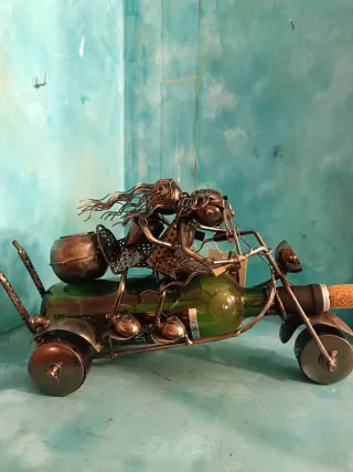 Moto Botellero Decorativa