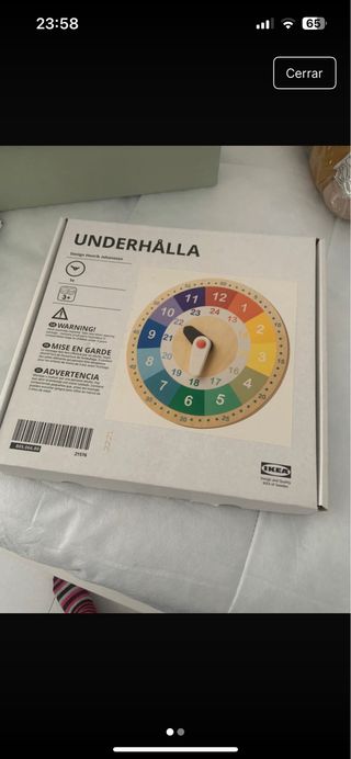 Reloj educativo IKEA UNDERHÅLLA sin estrenar