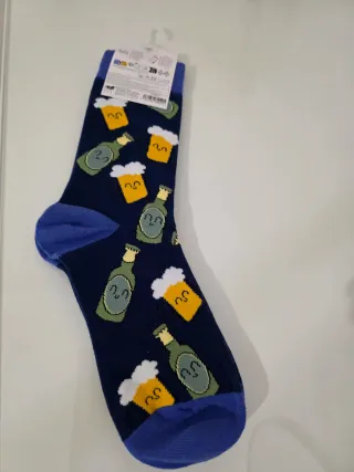 Calcetines divertidos cerveza ALE-HOP talla 36-40.