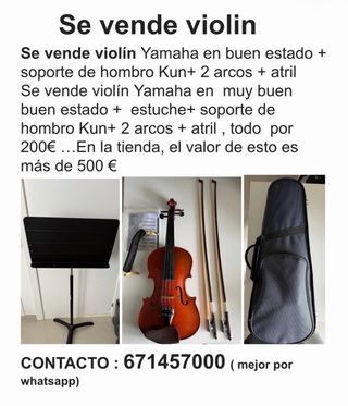 Violín Yamaha con accesorios