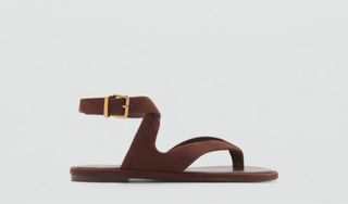 Sandalias de piel marrón