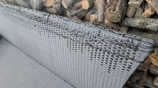 Conjunto Muebles Jardín Ratán sintético gris