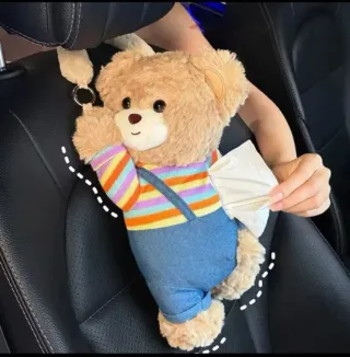 Oso de peluche Vintage porta-pañuelos  (NUEVO!)