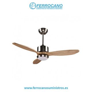 VENTILADOR TECHO TERRE LED 106CM 22W MADERA/NÍQUEL 85-908-42-115