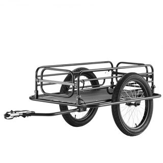 Remolque de Carga para Bicicleta, Capacidad de Carga de 275 lbs/124.7 kg, Carro de Bicicleta de Alta Resistencia, Almacenamiento Compacto Plegable y Liberación Rápida con Enganche Universal, Rueda...