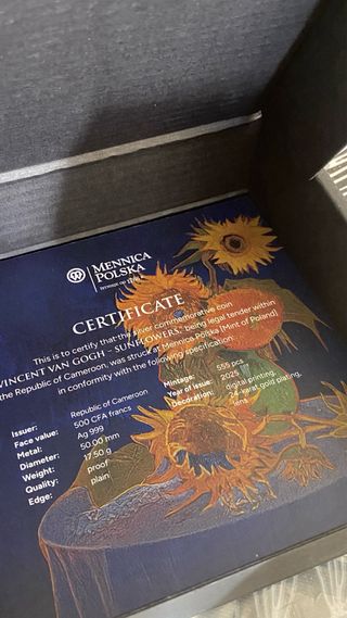 Moneda Van Gogh Girasoles