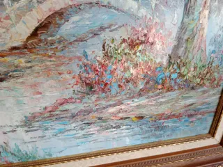 2 Cuadros Óleo Romántico 77x67cm