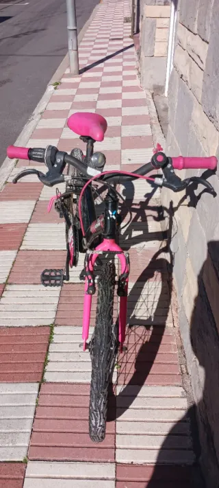Bicicleta Infantil Btwin 20 Rosa y Negra