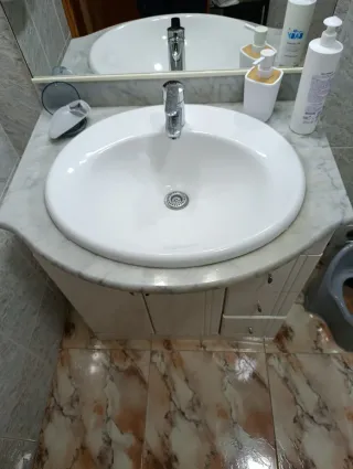 Mueble baño completo pila y grifería