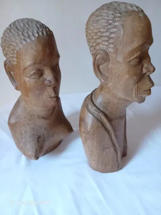 Esculturas de madera figuras humanas arte etnico