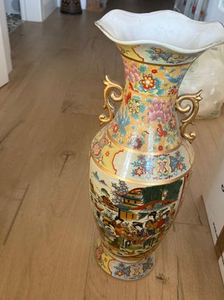 Jarrón Chino Decorativo Porcelana