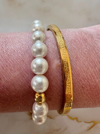 Braccialetto Yev Roscher perle e oro