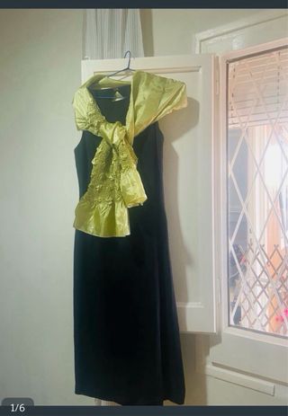 Vestido largo negro T.42-44