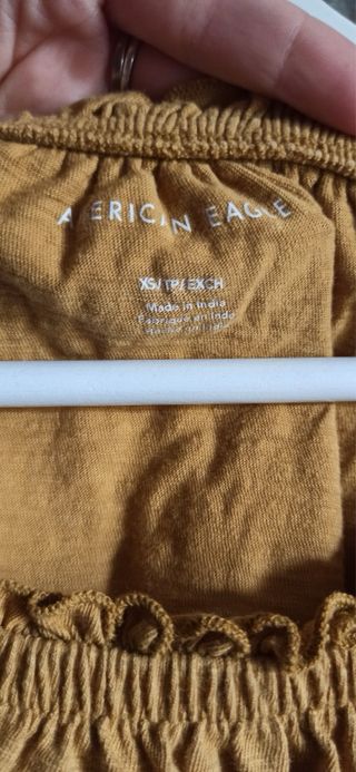 Top American Eagle Giallo Ricamato S/36