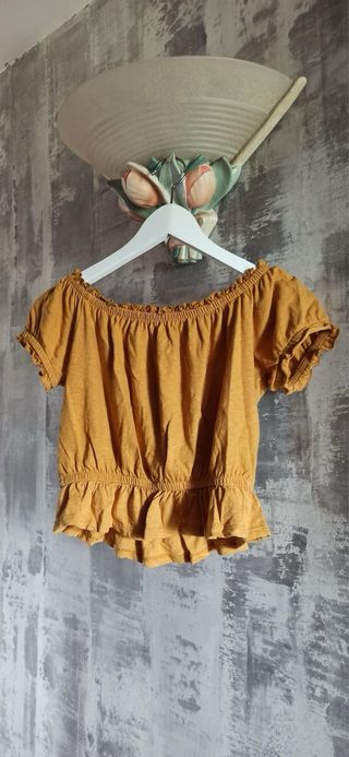 Top American Eagle Giallo Ricamato S/36