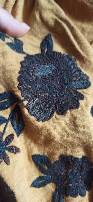 Top American Eagle Giallo Ricamato S/36