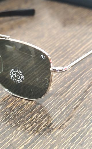 Gafas de sol AO aviador plata y verde