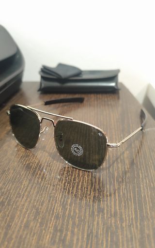 Gafas de sol AO aviador plata y verde