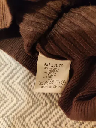 Conjunto vestido y jersey marrón talla única