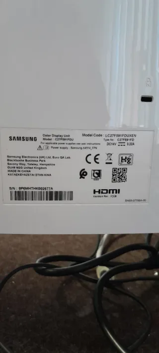Monitor Samsung LED Curvo 27