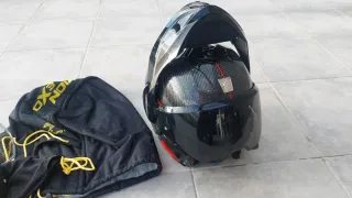 Casco Moto Modular Scorpion Exo Tech Evo carbono