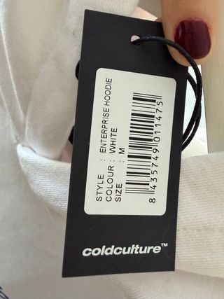 Sudadera Cold Culture Blanca Talla M Nueva