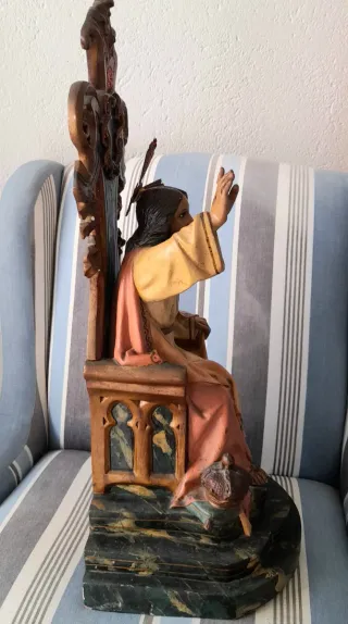 Sagrado Corazón Talla Religiosa 55cm. Sello Vich