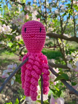 Pulpo sensorial rosa chicle