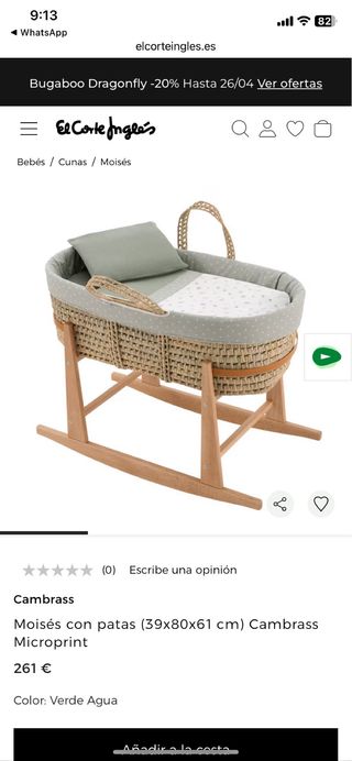 Moisés con patas para bebé