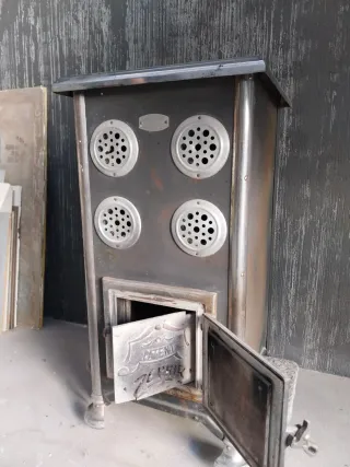 Stufa a legna Zephir ghisa 4 condotti vintage