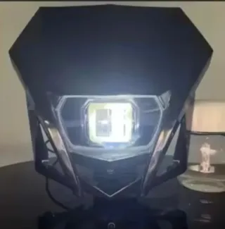 Careta Faro LED Moto Homologado Negro