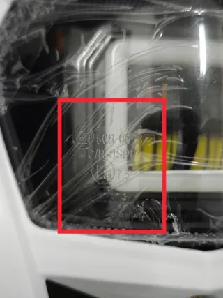 Careta Faro LED Moto Homologado Negro