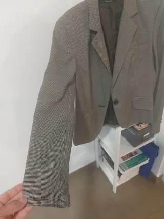 Americana Zara Marrón y Gris