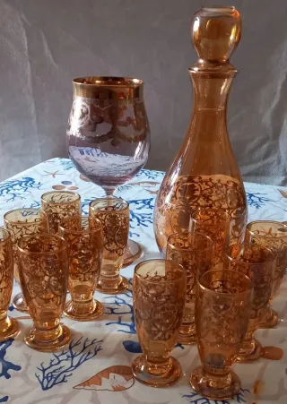 Set da 12 in Vetro artistico Ambra Oro