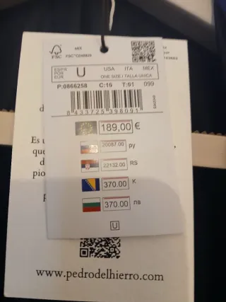 Capa Fiesta Pedro del Hierro Azul/Negro Talla Únic