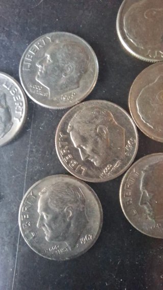 Lotto 13 pz. Monete USA - One Dime
