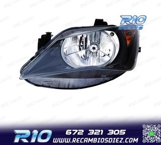 FARO IZQ PARA SEAT IBIZA 12-15 FONDO NEGRO