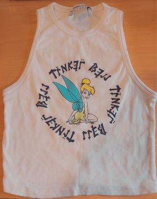 Top Bershka Tinkerbell Blanco Multicolor