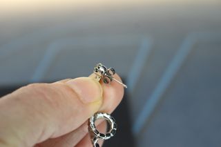 Pendientes vintage de perlas de agua dulce.