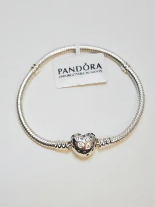 Pulsera Pandora Corazón con Circonitas plata s925