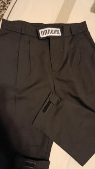 Pantalón Pinzado Estilo Oriental Negro