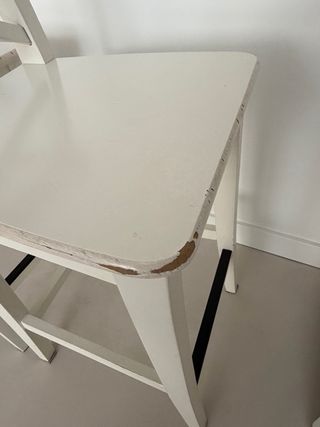 Taburetes Cocina IKEA ROSENTORP Madera Blanco (x2)